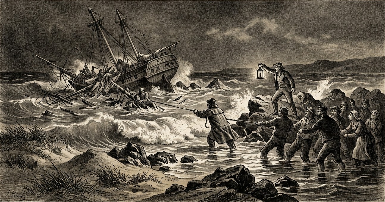 Naufrage Asia Brignogan 1852